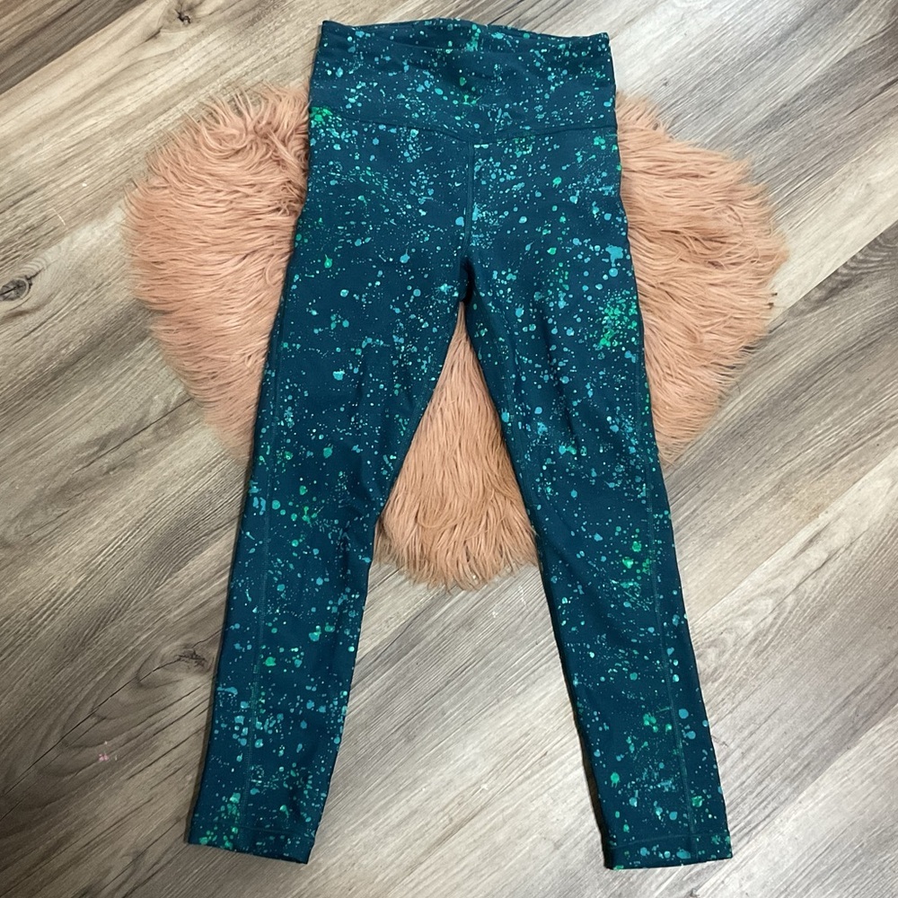 Athleta Aqua Dot Print Leggings Size XXS